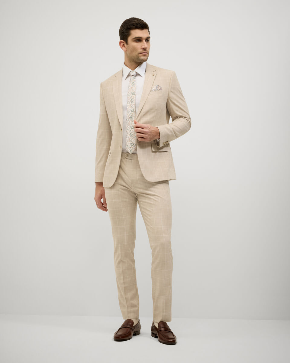 Windowpane Check Tailored Jacket, Natural Windowpane, hi-res